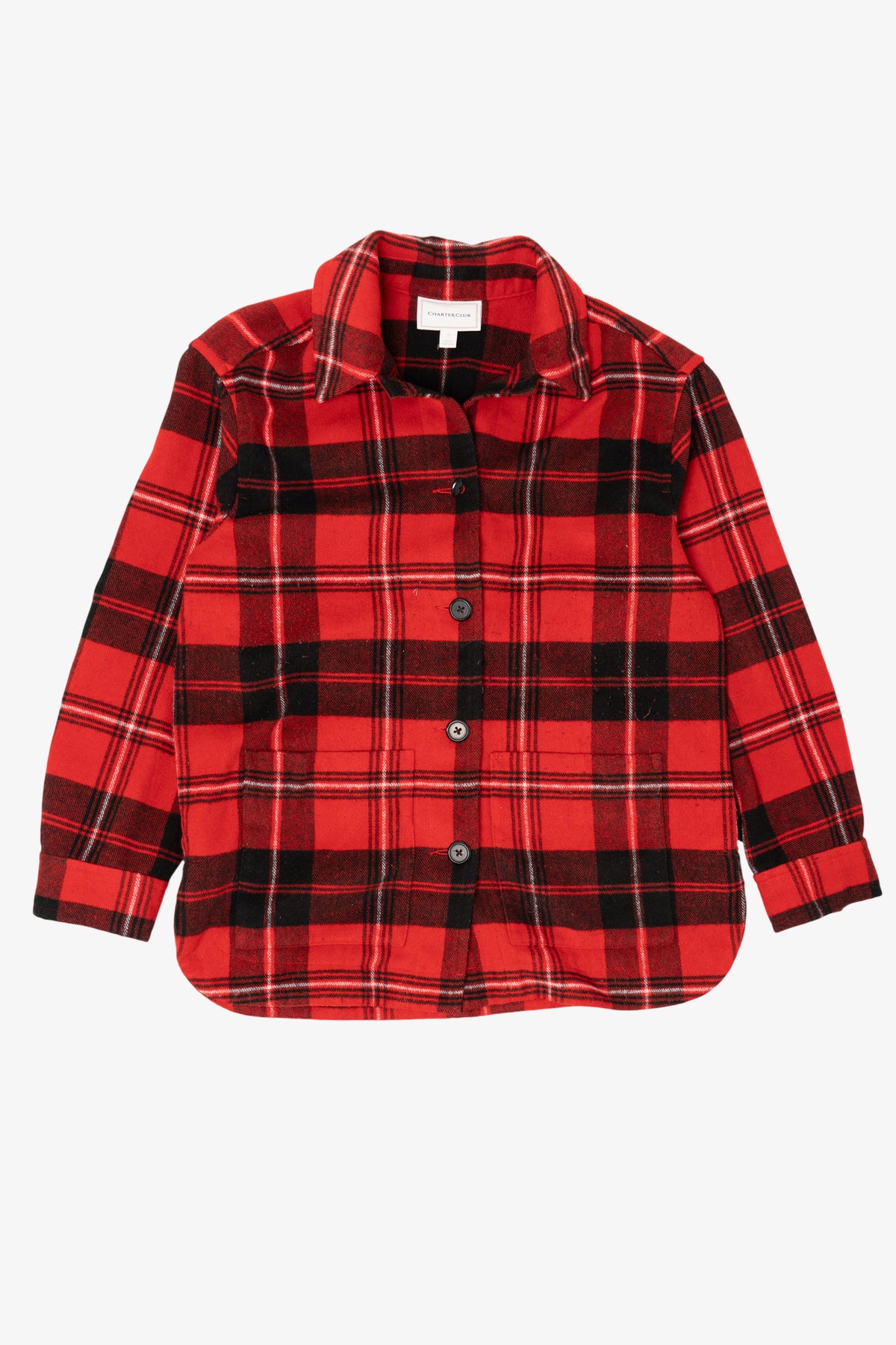 Red Plaid Charter Club Vintage Button Up Shirt (2010s)