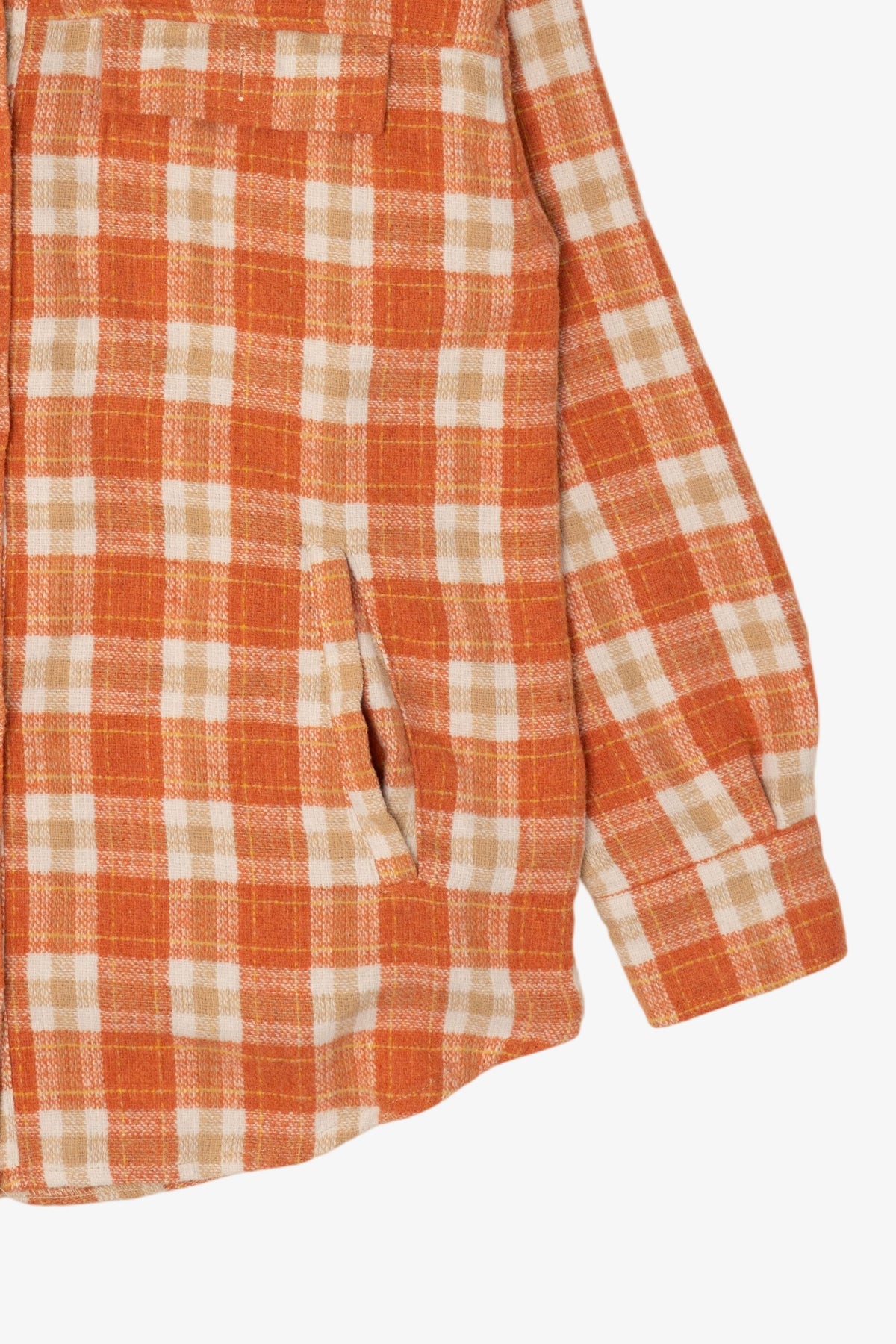 Orange Easel Button Up Flannel Shirt (2020s)