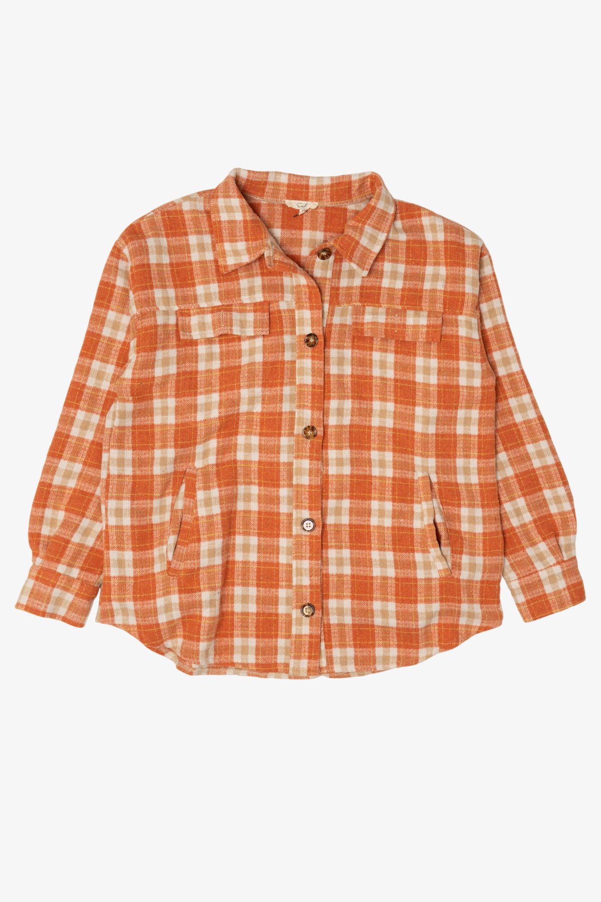 Orange Easel Button Up Flannel Shirt (2020s)
