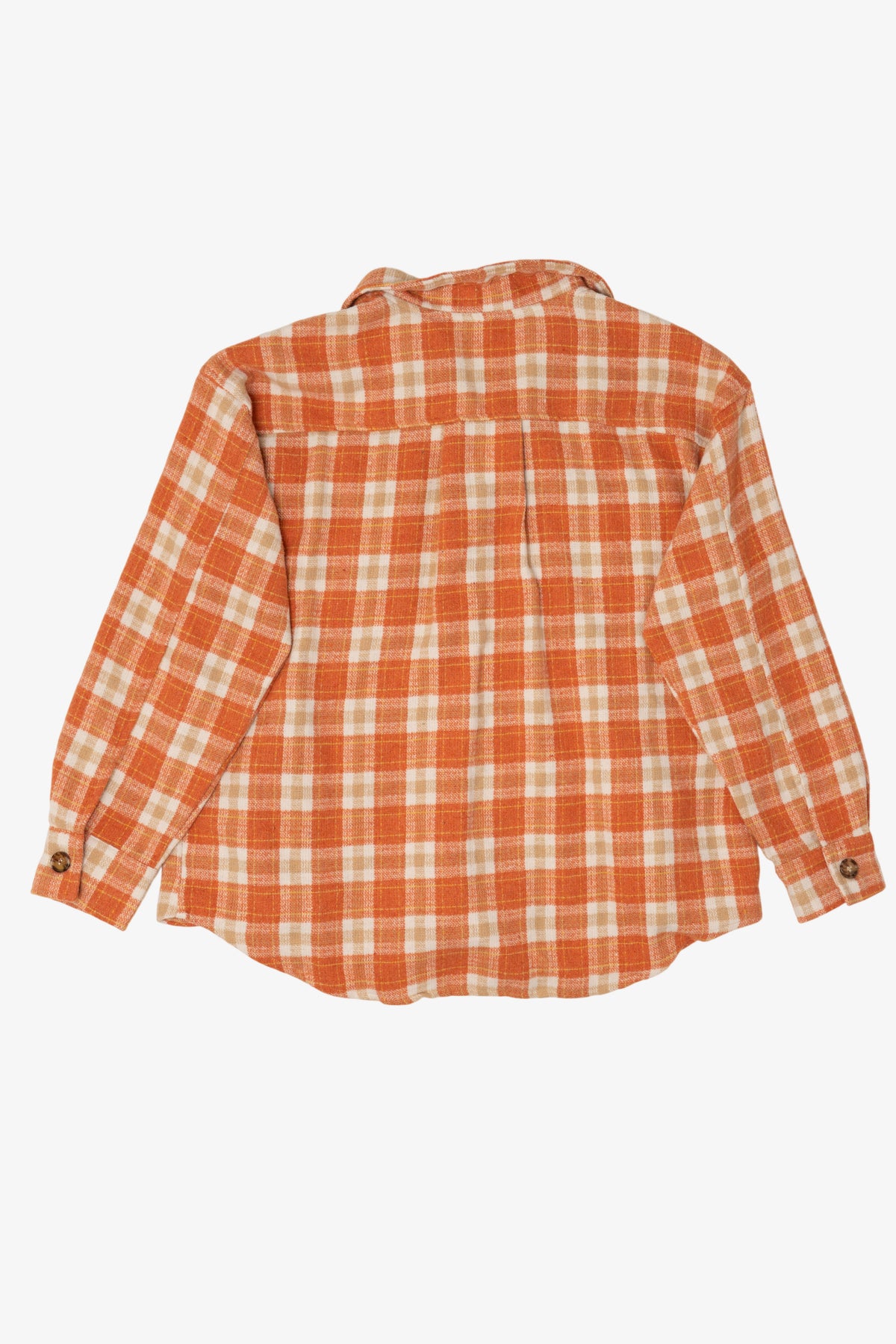 Orange Easel Button Up Flannel Shirt (2020s)