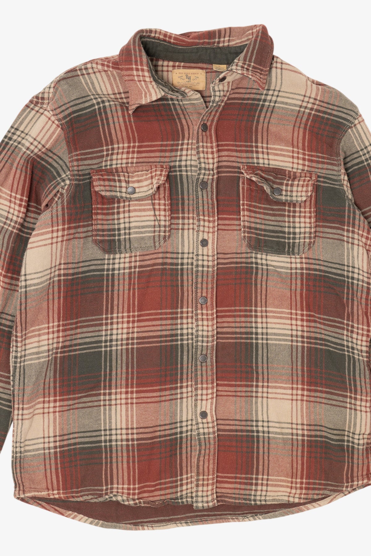 Plaid Red Head Ranch Button Up Shirt (2010s)