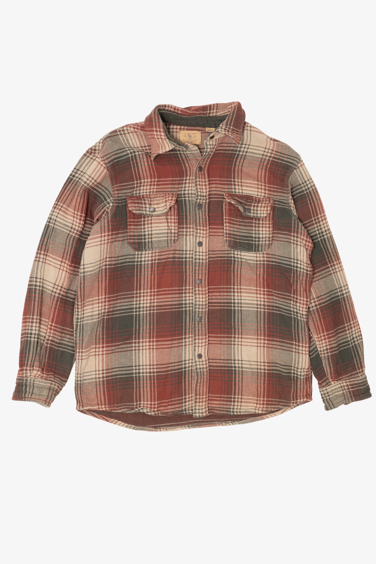 Plaid Red Head Ranch Button Up Shirt (2010s)