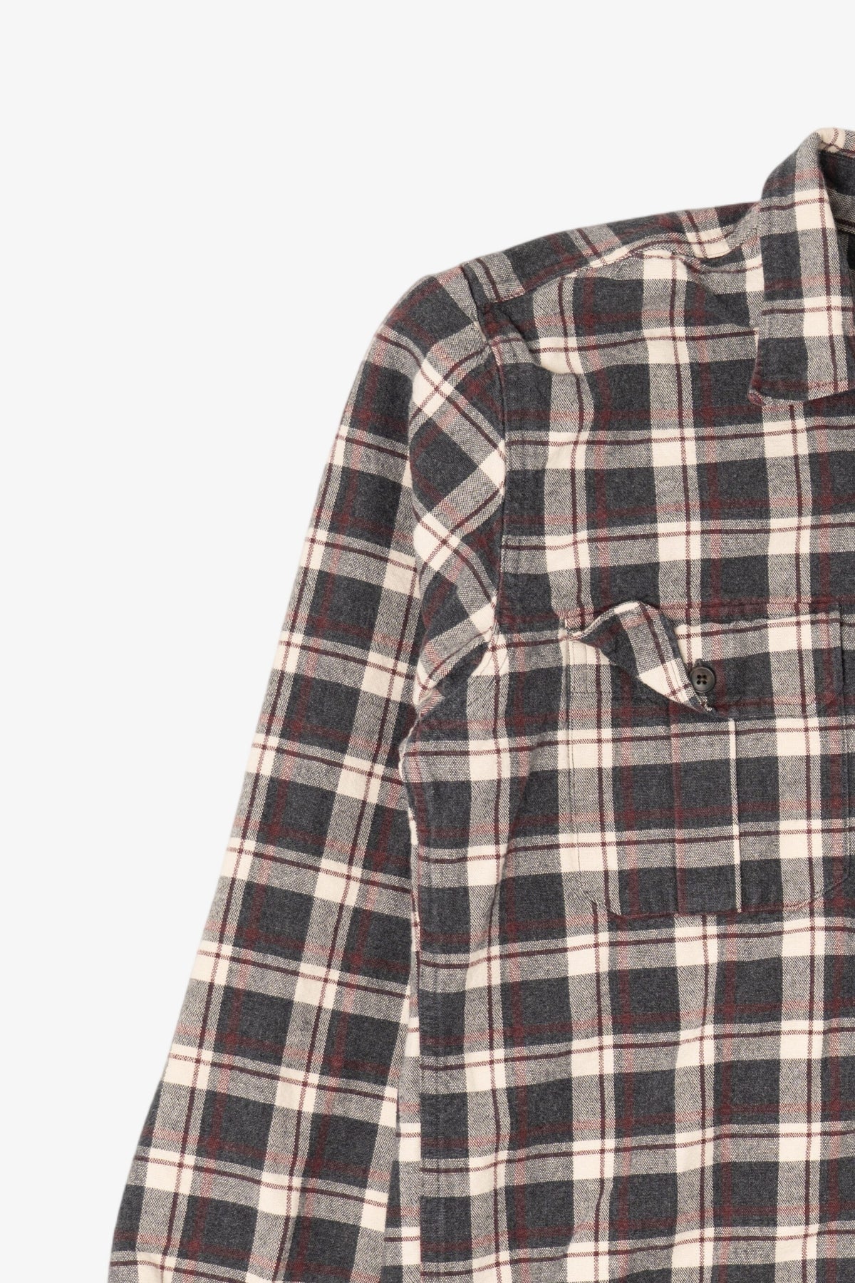 Vintage Charcoal Plaid J. Crew Button Up Shirt (1990s)