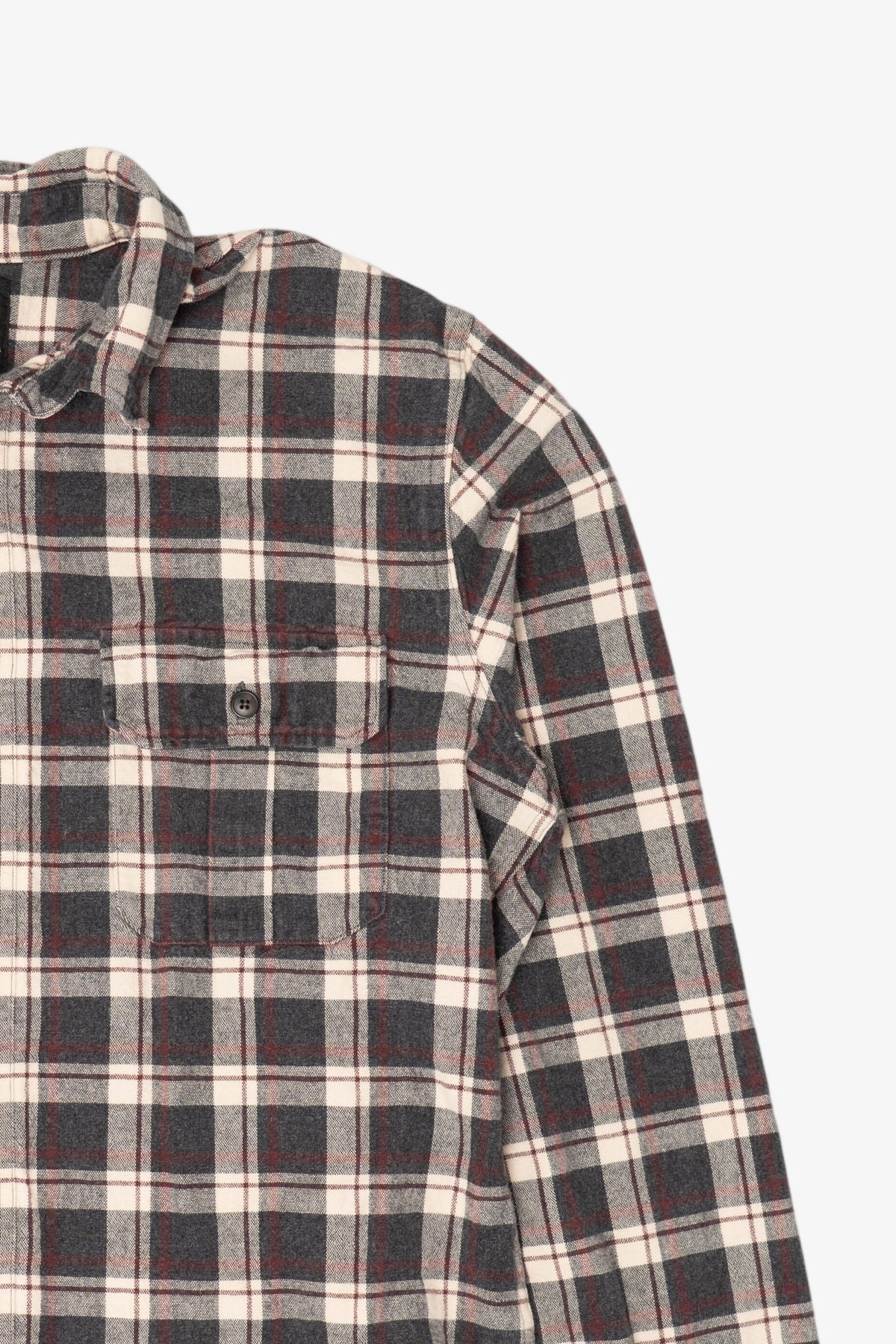 Vintage Charcoal Plaid J. Crew Button Up Shirt (1990s)