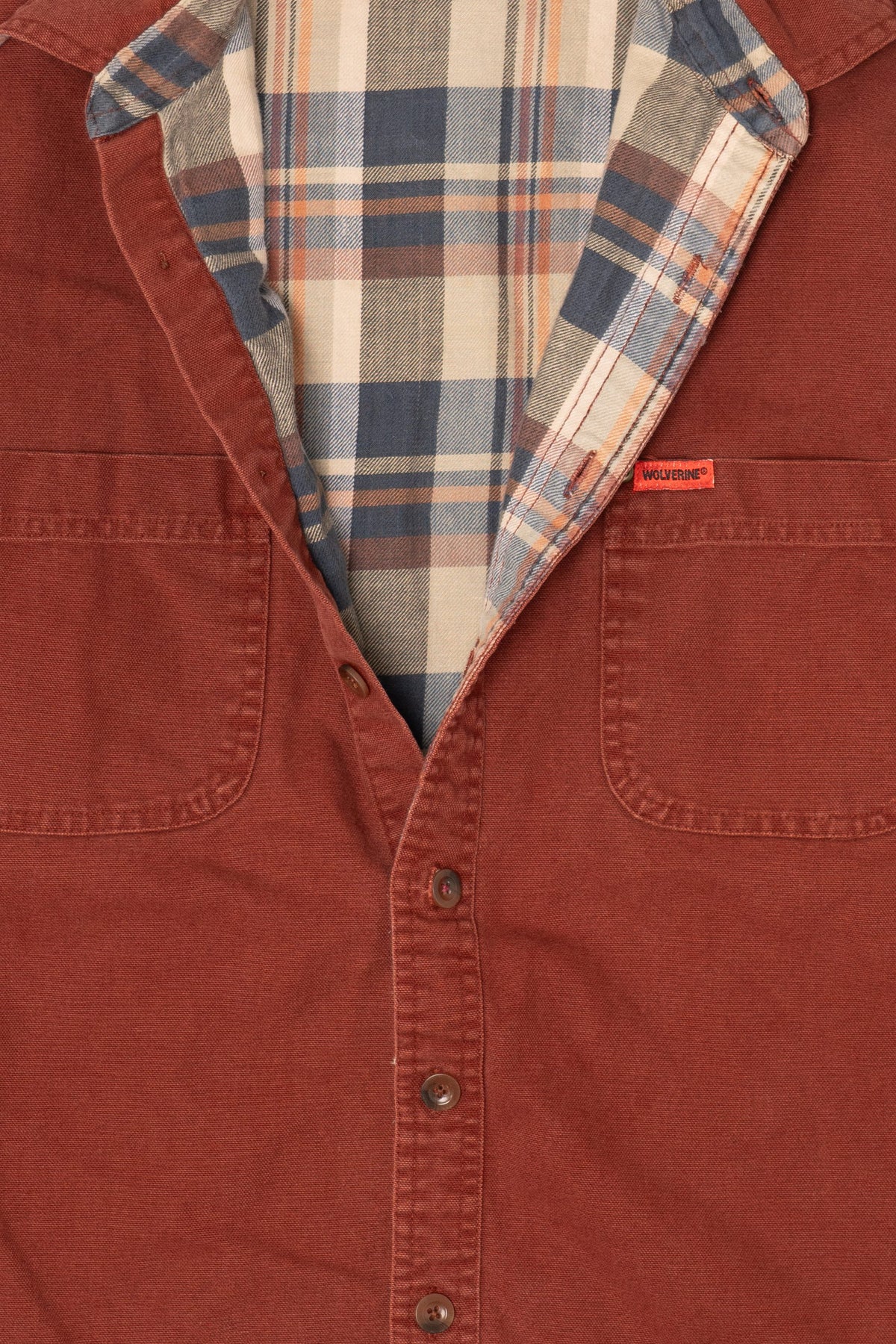 Vintage Wolverine Plaid Lined Button Up Shirt (1990s)