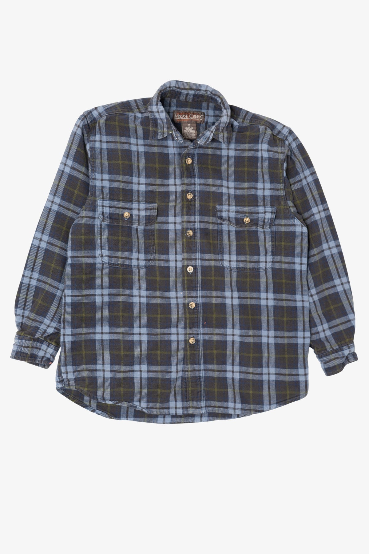 Vintage Navy Blue Moose Creek Button Up Shirt (1990s)