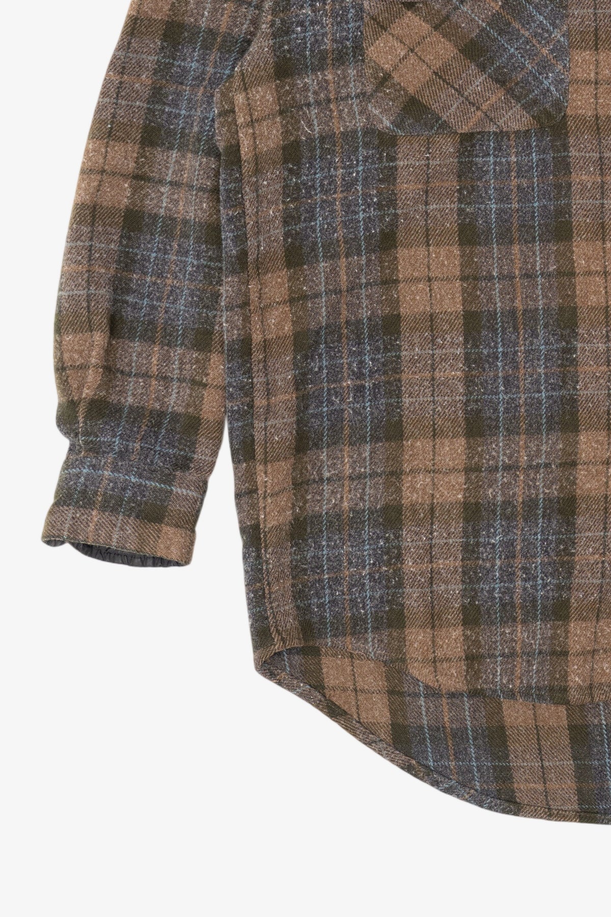 Vintage Brown Plaid Van Heusen Button Up Flannel Shirt (1980s)