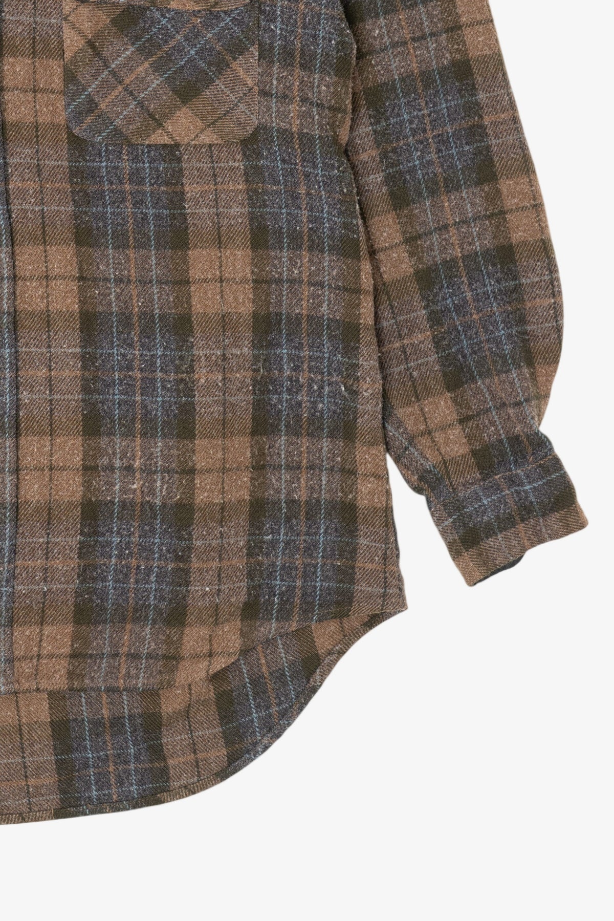 Vintage Brown Plaid Van Heusen Button Up Flannel Shirt (1980s)