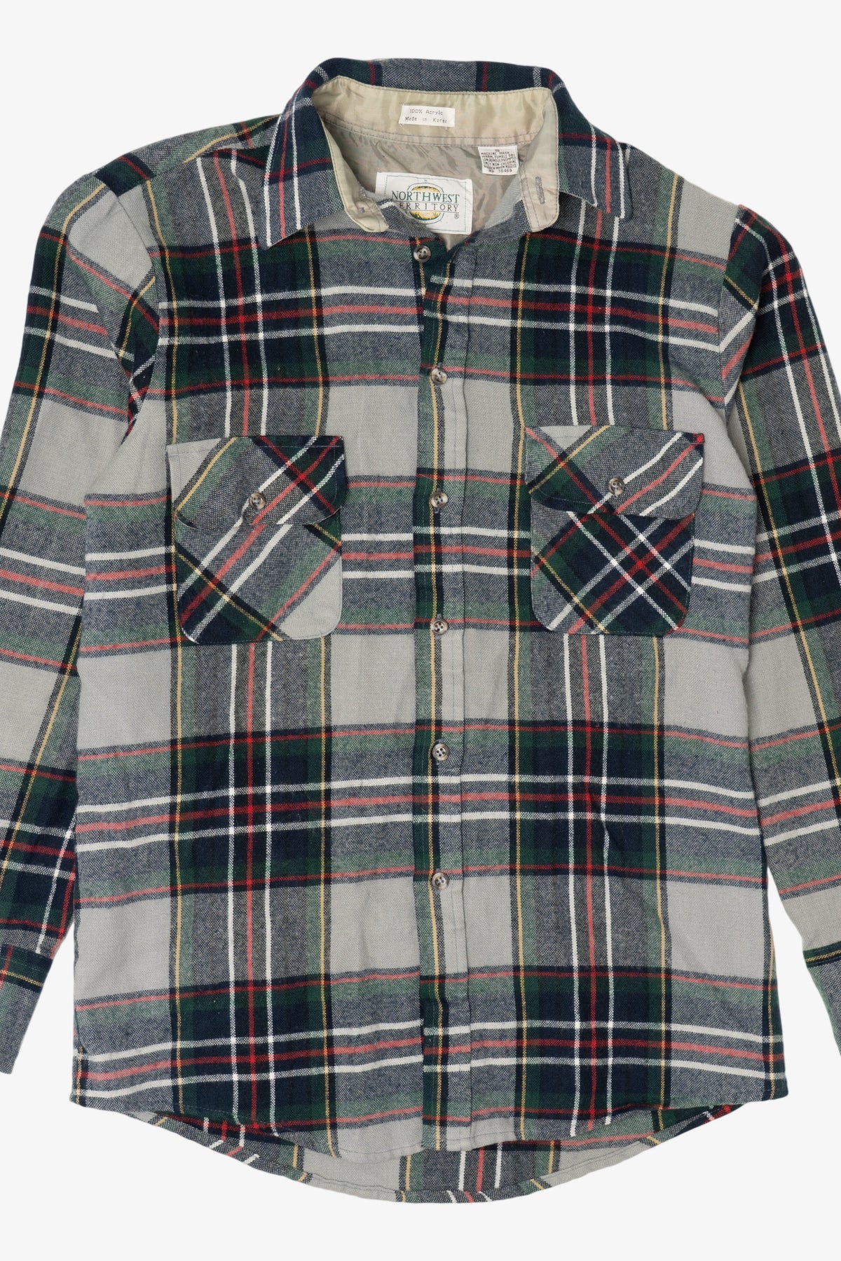 Vintage Gray Northwest Territory Button Up Flannel Shirt (1990s)