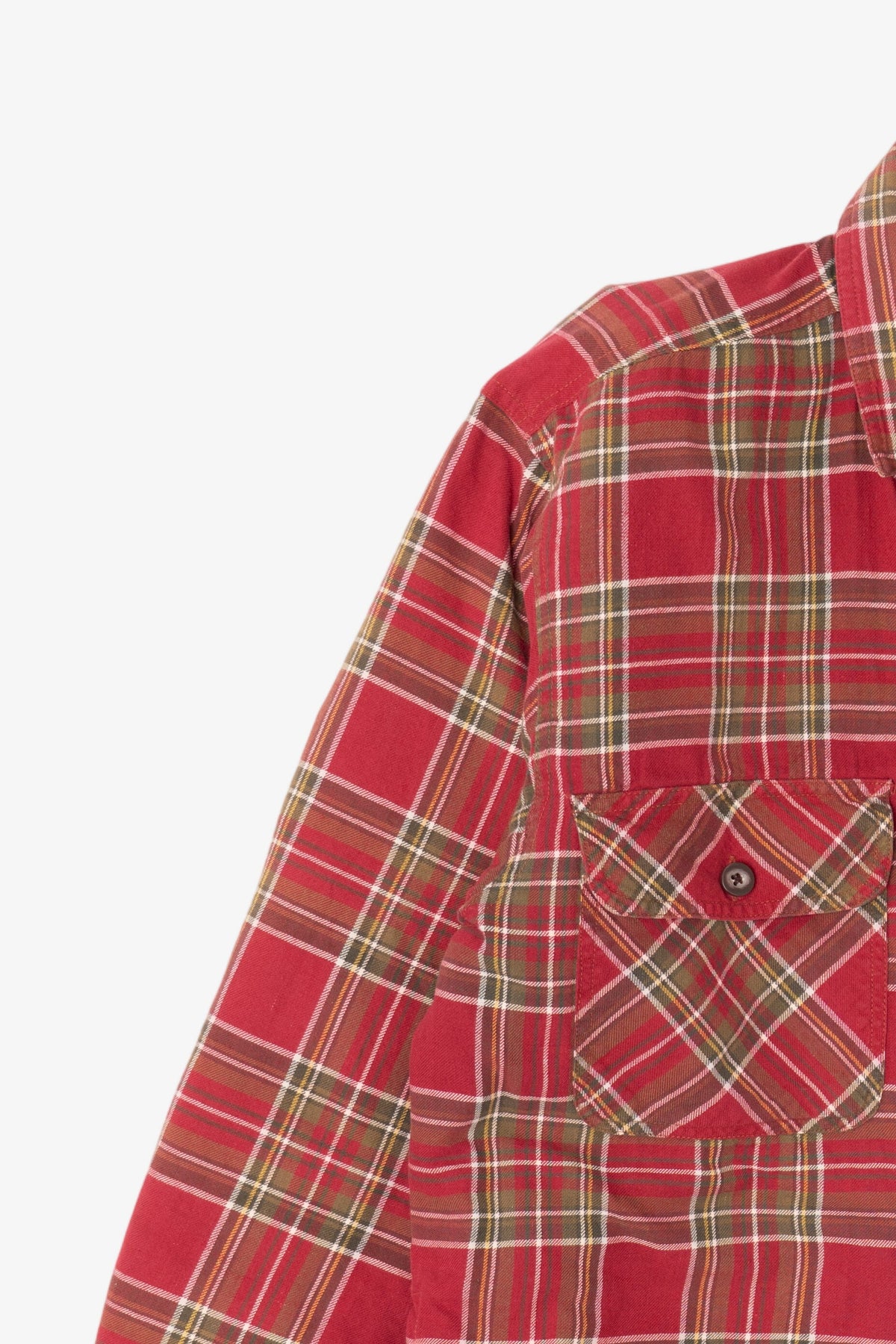 Vintage Distressed Red Schmidt Workwear Quilt Lined Flannel Jacket (2000s)