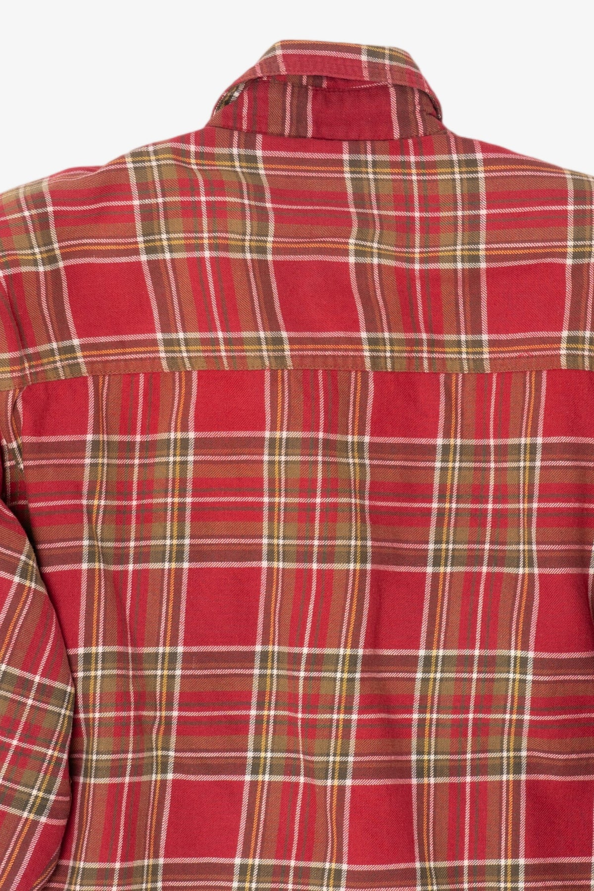 Vintage Distressed Red Schmidt Workwear Quilt Lined Flannel Jacket (2000s)