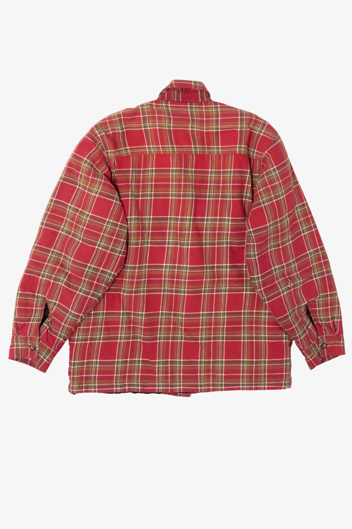 Vintage Distressed Red Schmidt Workwear Quilt Lined Flannel Jacket (2000s)