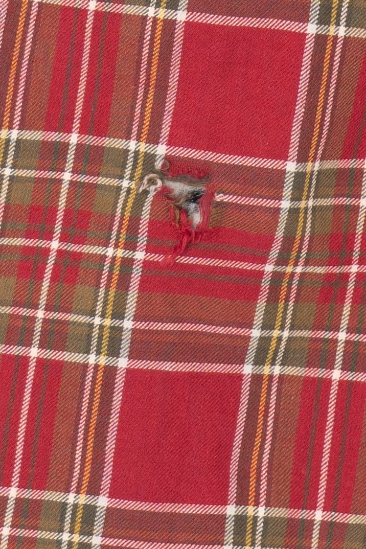 Vintage Distressed Red Schmidt Workwear Quilt Lined Flannel Jacket (2000s)