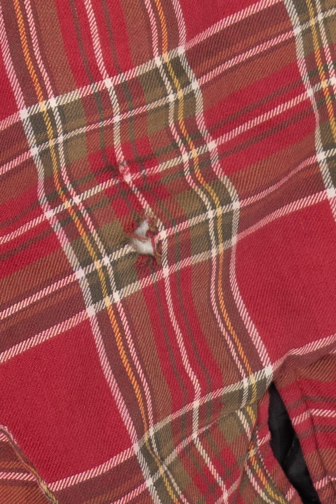 Vintage Distressed Red Schmidt Workwear Quilt Lined Flannel Jacket (2000s)