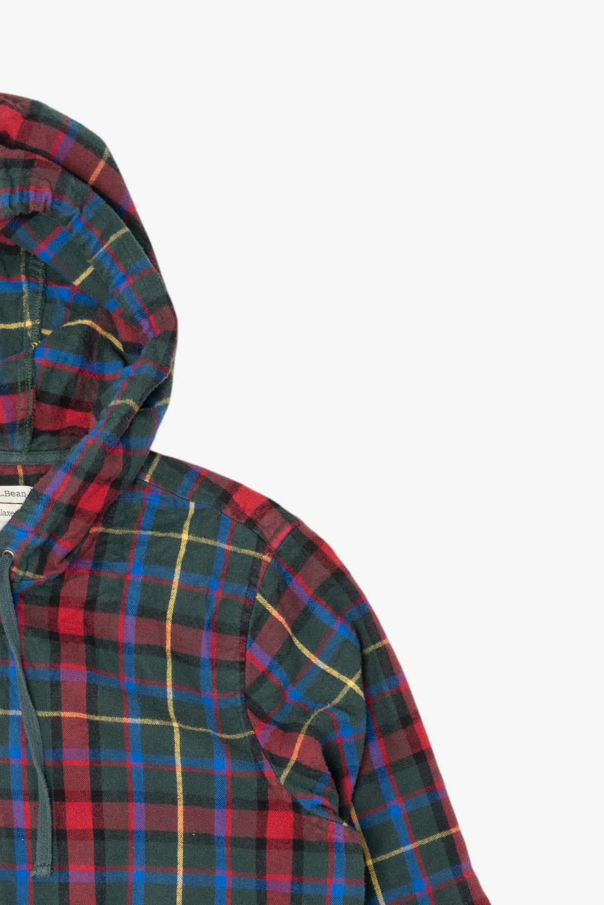 L.L. Bean Zip Up Plaid Hooded Flannel Shirt (2010s)