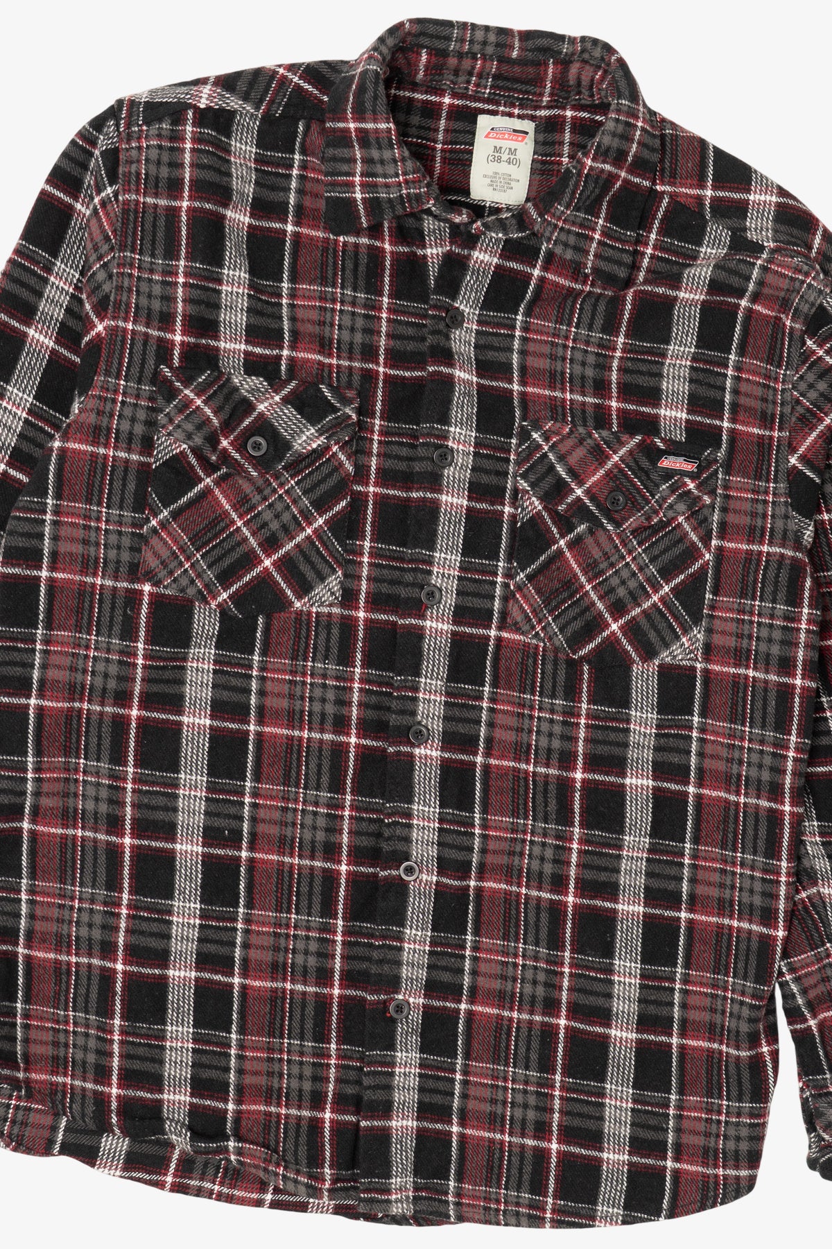 Black And Red Plaid Dickies Button Up Shirt (2010s)