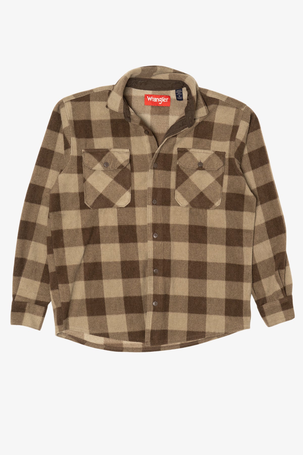 Brown Plaid Wrangler Button Up Flannel Shirt (2010s)