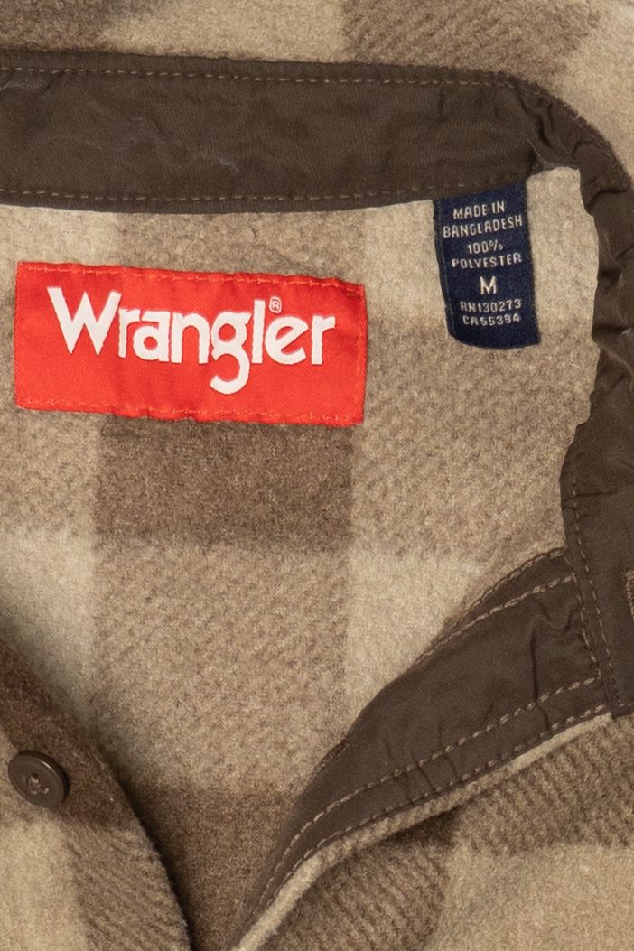 Brown Plaid Wrangler Button Up Flannel Shirt (2010s)