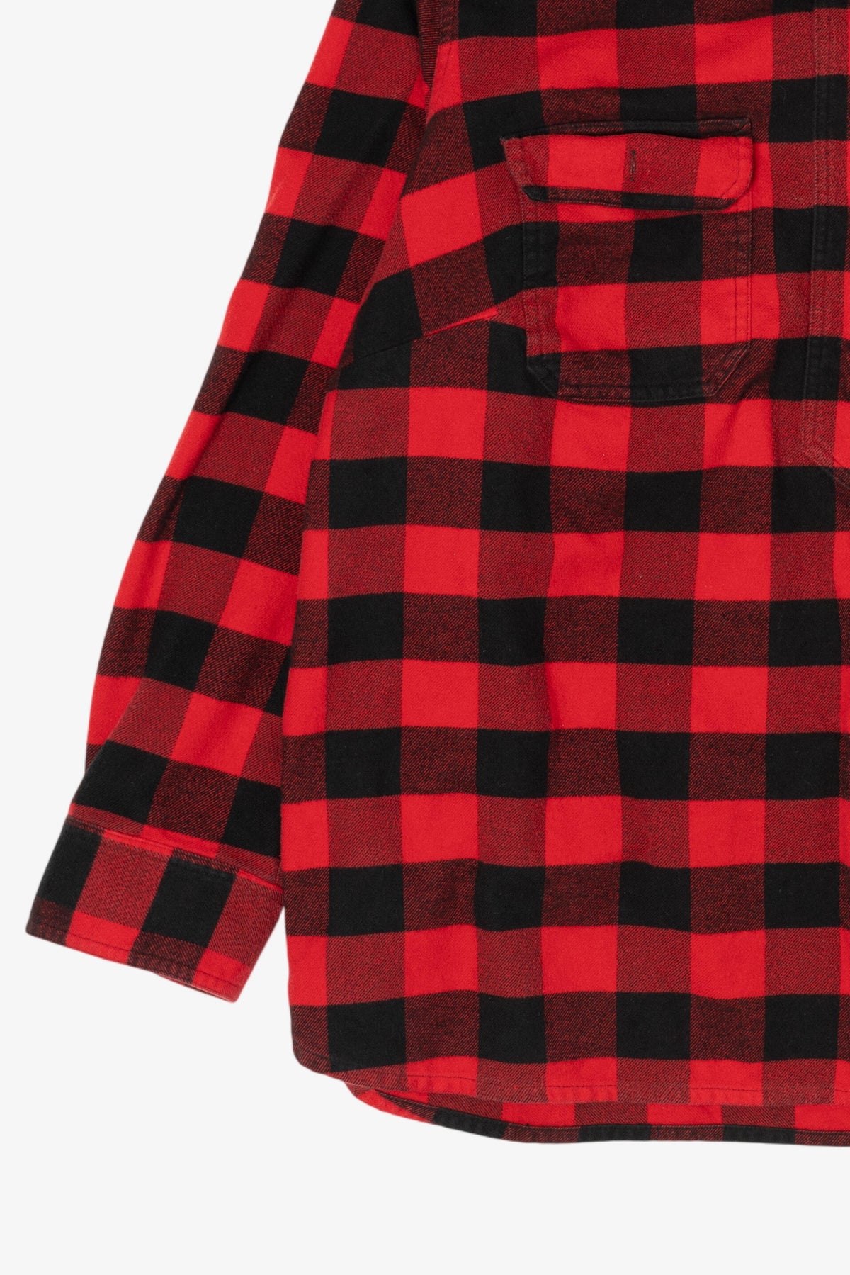 Vintage Red Plaid Chaps Half Zip Flannel Shirt (2000s)