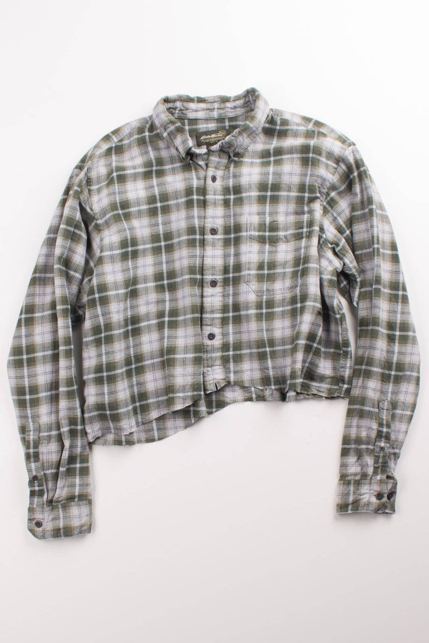 Cropped Eddie Bauer Flannel Shirt (2000s)