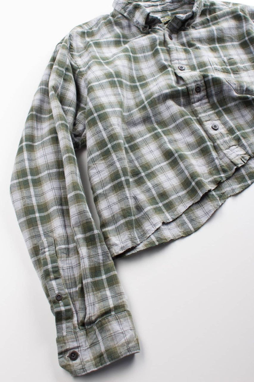 Cropped Eddie Bauer Flannel Shirt (2000s)
