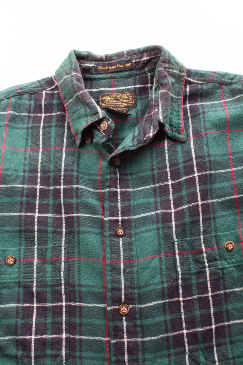 Cropped Eddie Bauer Flannel Shirt