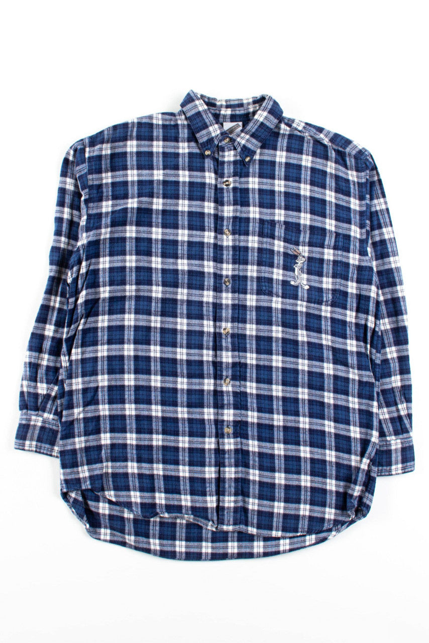Bugs Bunny Embroidered Flannel Shirt