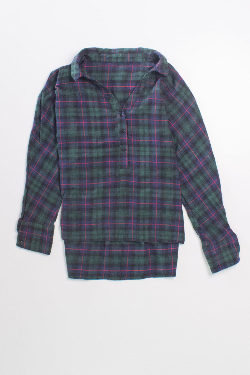 Vintage Woman's Cut Flannel Shirt