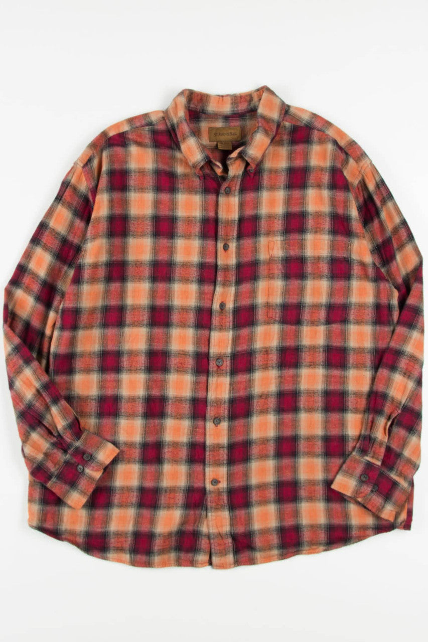 Pumpkin Spice St. John's Bay Flannel Shirt (2000s)