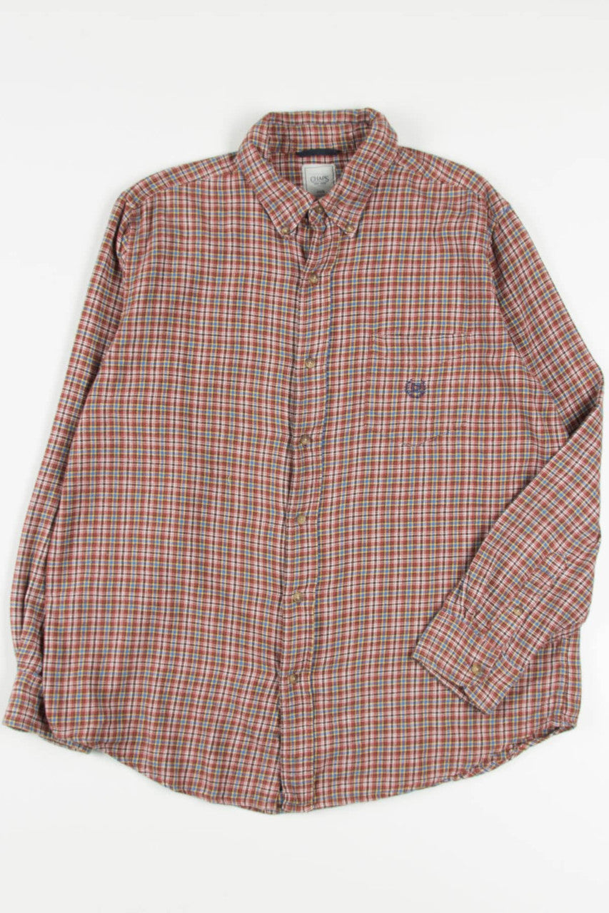 Rust Plaid Chaps Flannel Shirt 3700