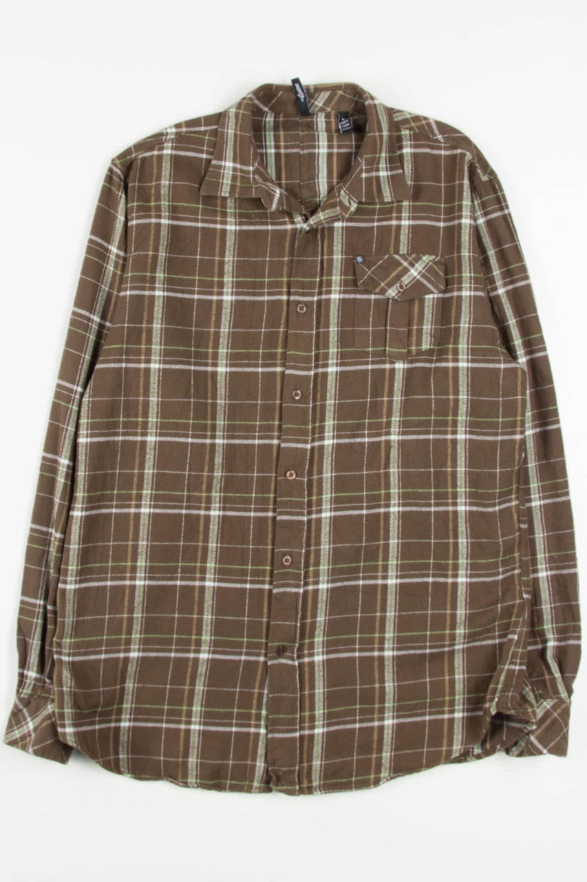 Brown Ocean Current Flannel Shirt 3735