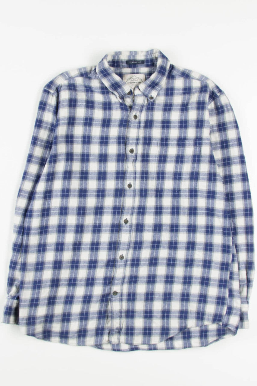 Blue St. John's Bay Flannel Shirt 3757