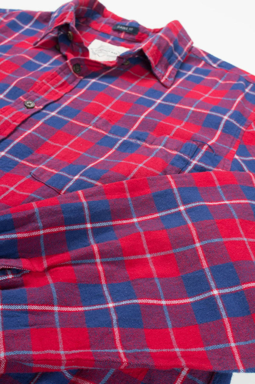 Red & Blue St. John's Bay Flannel Shirt 3769