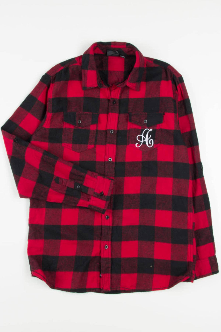 Embroidered A Flannel Shirt 3779
