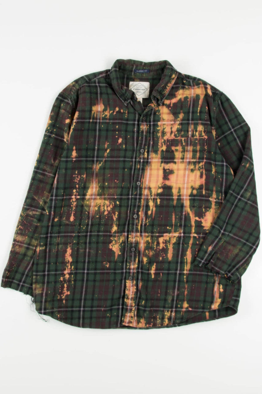 Bleached St. John's Bay Flannel Shirt 3873