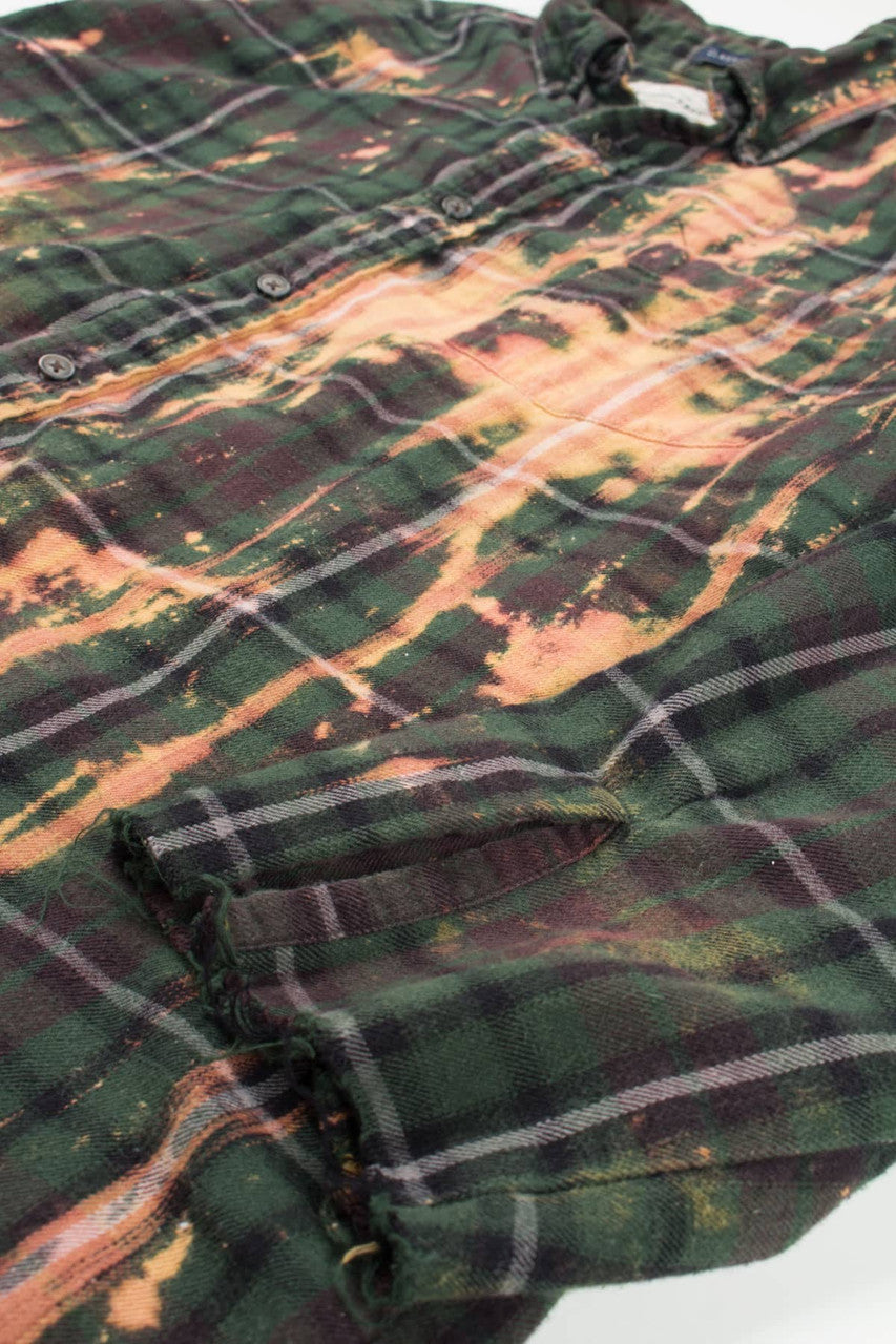 Bleached St. John's Bay Flannel Shirt 3873