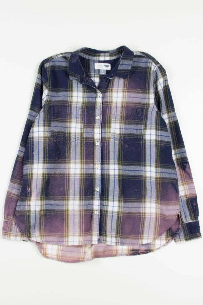 Bleached Plaid Light Weight Flannel Shirt 3875