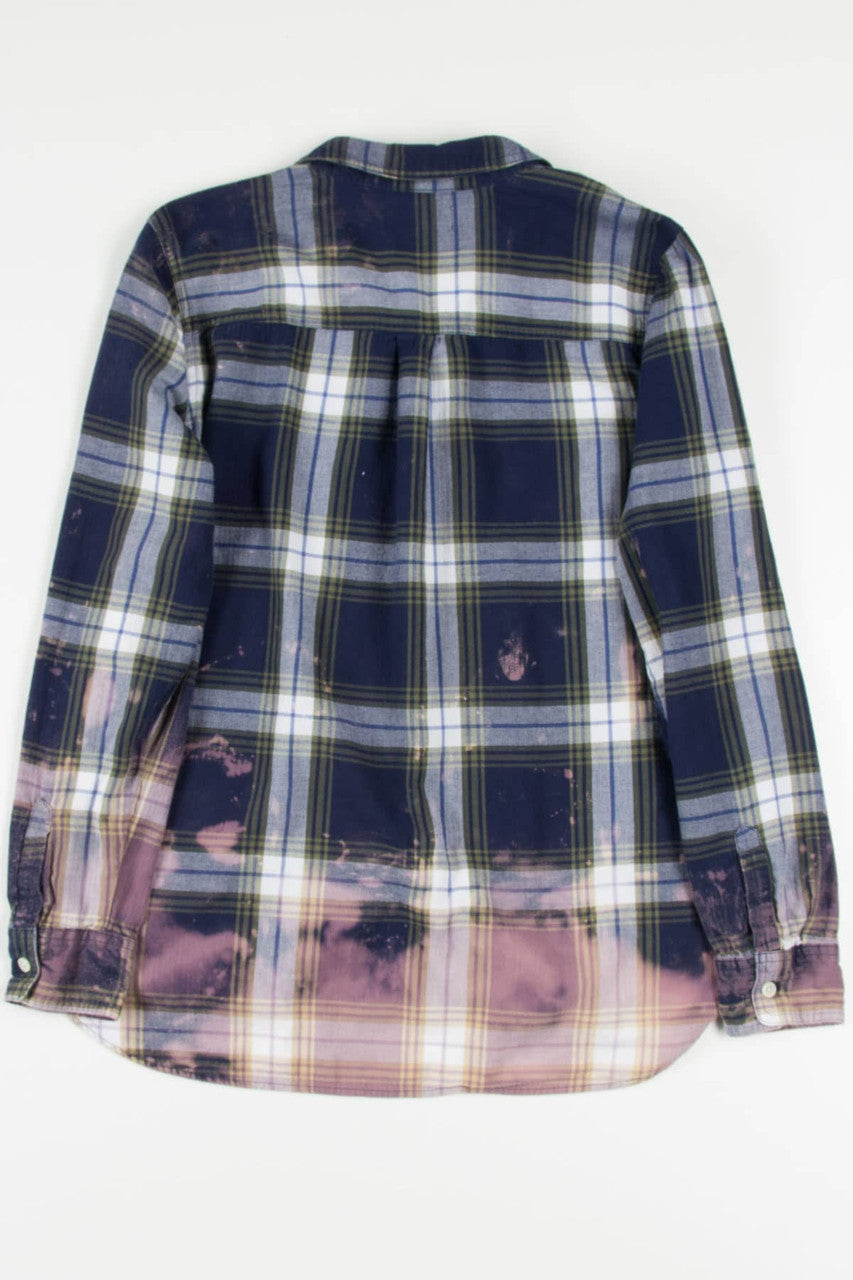 Bleached Plaid Light Weight Flannel Shirt 3875