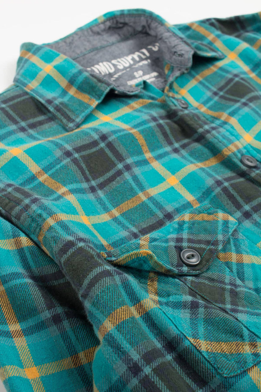 Teal Mossimo Flannel Shirt 3882