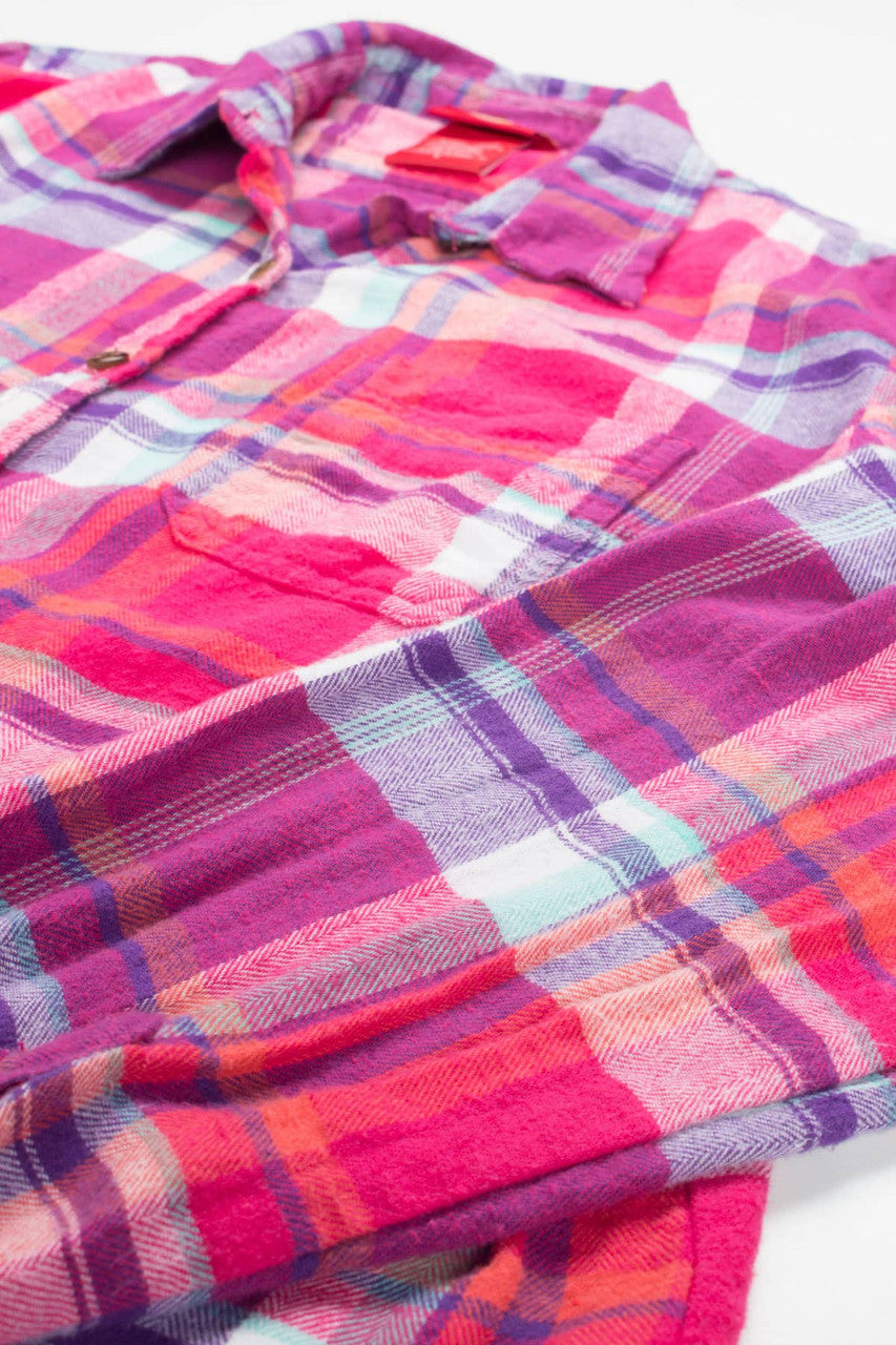 Hot Pink Dickies Flannel Shirt 3921