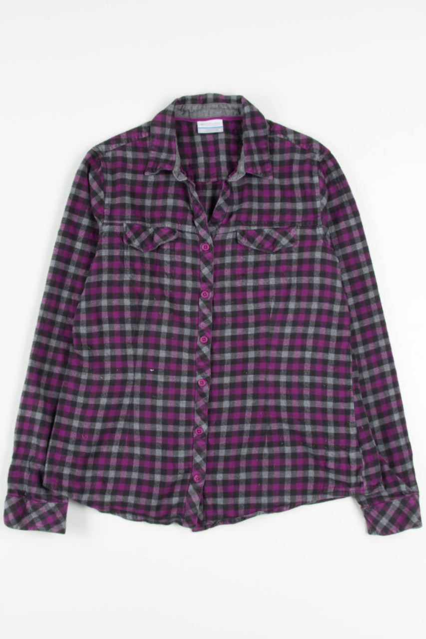 Women's Purple Columbia Flannel Shirt 3924