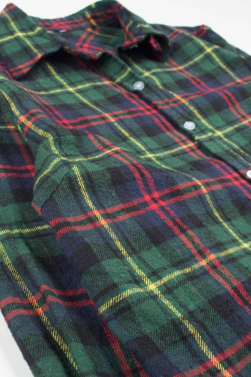 Women's Dark Green Flannel Shirt 3932