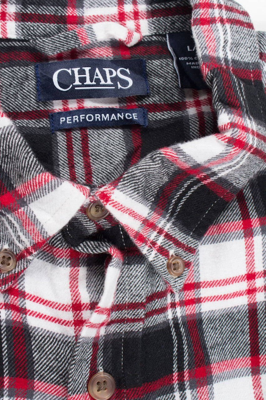 Black & Red Chaps Flannel Shirt 3954