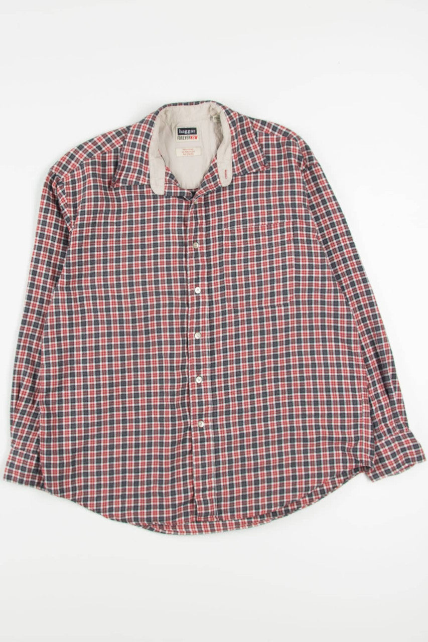 Red & Grey Haggar Flannel Shirt 3960