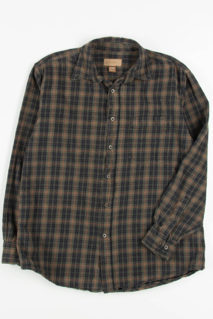 Brown Faded Glory Flannel Shirt 3964