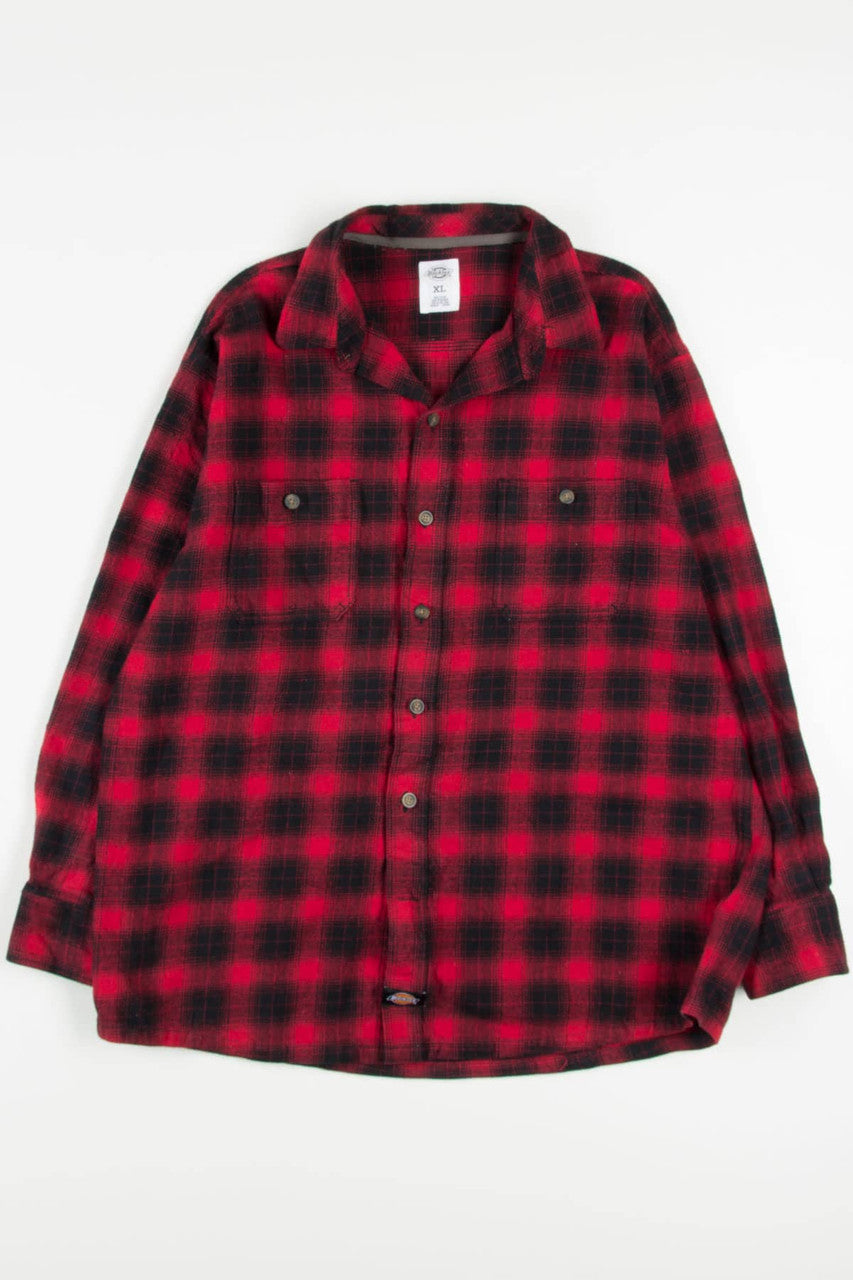 Thick Red Dickies Flannel Shirt 3978
