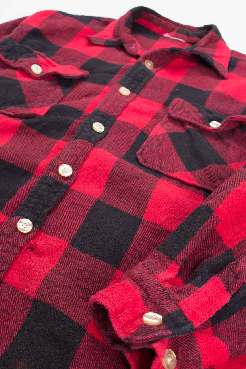 Thick Red Buffalo Flannel Shirt 4009