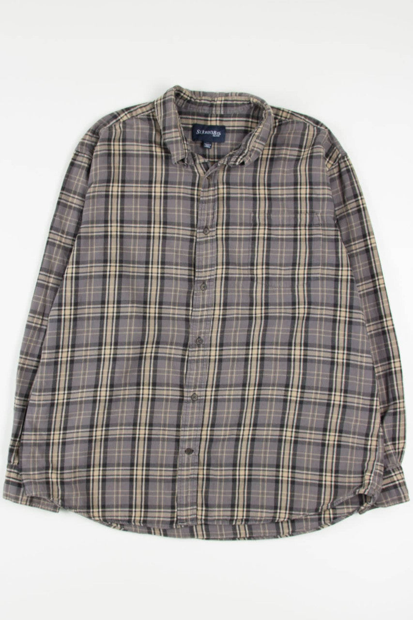 Grey St. John's Bay Flannel Shirt 4011