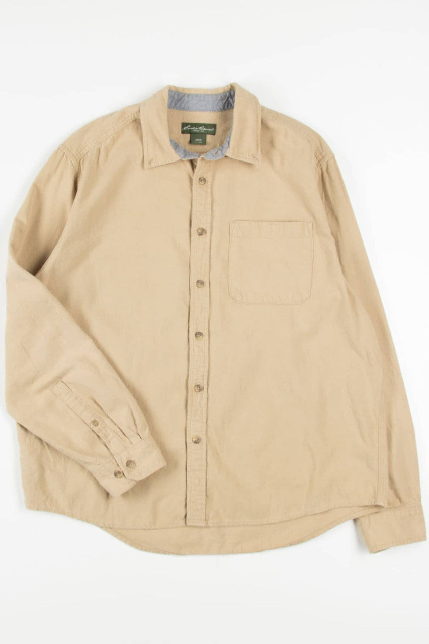 Beige Eddie Bauer Flannel Shirt 4019