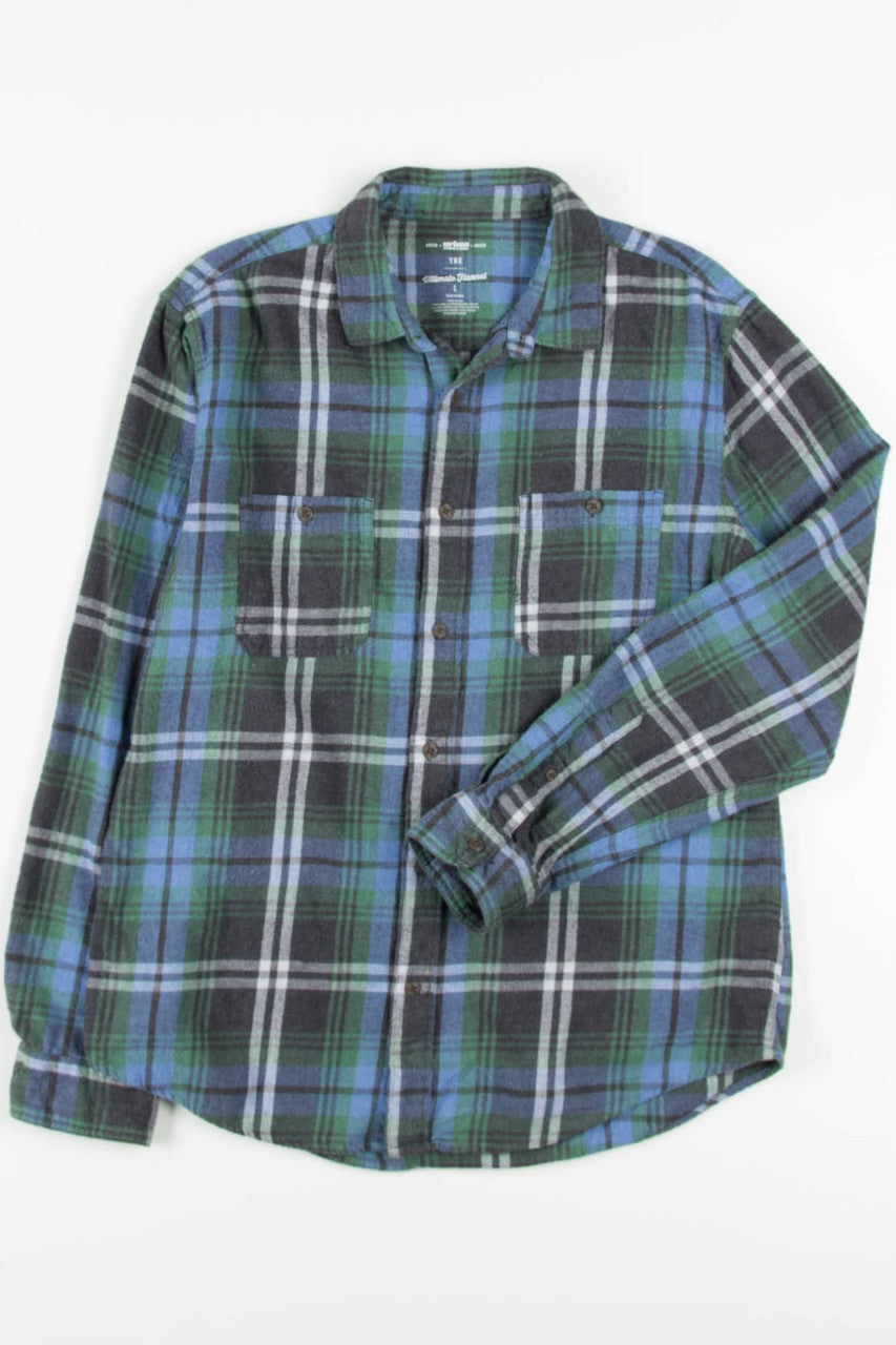 Green & Blue Urban Pipeline Flannel Shirt 4030